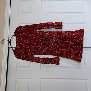Red polka dot dress